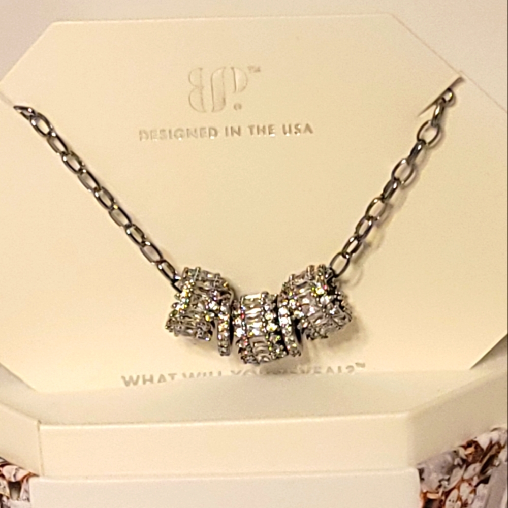 BP NK93981 Her Beautiful Soul Necklace CZ On Hematite